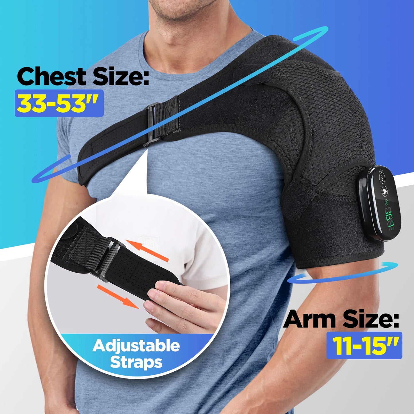 ThermaRelief™ 3-in-1 Heated Massager – For Shoulder, Elbow & Knee