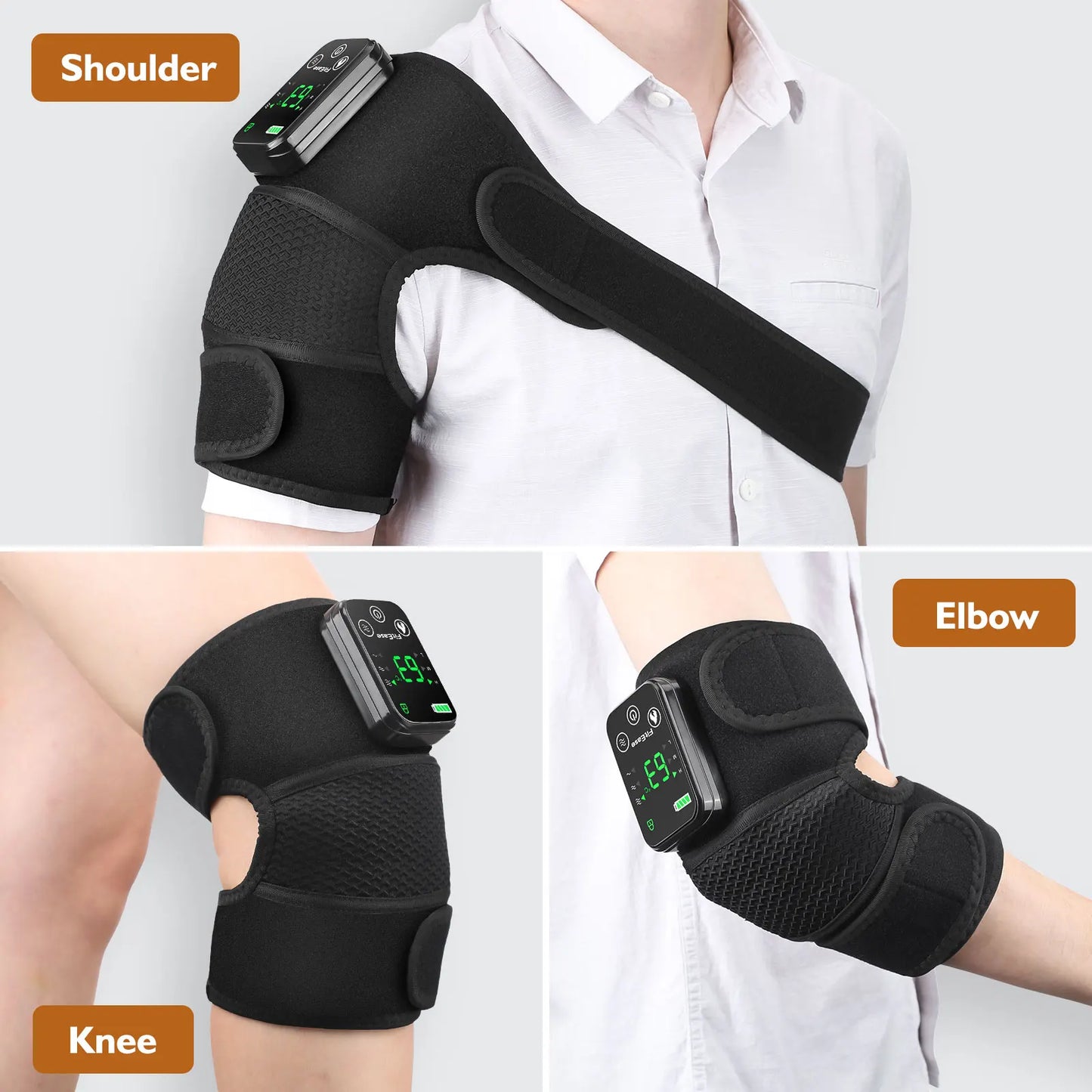 ThermaRelief™ 3-in-1 Heated Massager – For Shoulder, Elbow & Knee